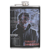 Gericht - Techno-Brutalist Streetwear Design Heupfles (Voorkant)