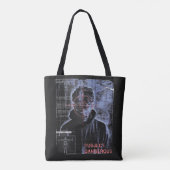Gericht - Techno-Brutalist Streetwear Design Tote Bag (Achterkant)