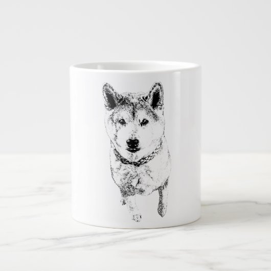 Gerichte aanwezigheid grote koffiekop (Voorkant)