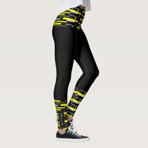 Gerichte Abstracte Leggings voor kleurenblokken