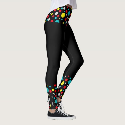 Gerichte Abstracte Leggings voor kleurenblokken (Rechts)