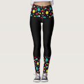 Gerichte Abstracte Leggings voor kleurenblokken (Voorkant)