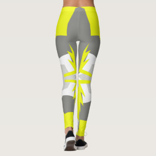Gerichte Abstracte Leggings voor pasta Geel Geel K