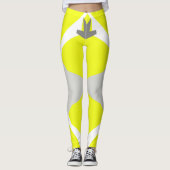 Gerichte Abstracte Leggings voor pasta Geel Geel K (Voorkant)