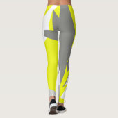 Gerichte Abstracte Leggings voor pasta Geel Geel K (Achterkant)