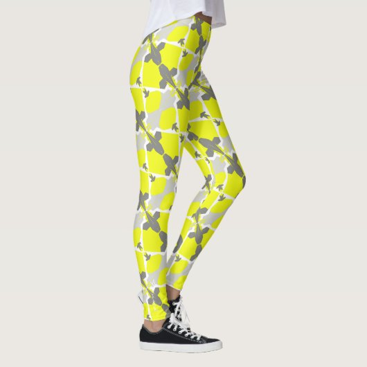 Gerichte Abstracte Leggings voor pasta Geel Geel K (Rechts)