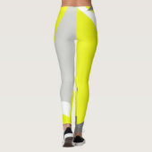 Gerichte Abstracte Leggings voor pasta Geel Geel K (Achterkant)