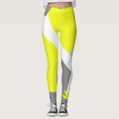 Gerichte Abstracte Leggings voor pasta Geel Geel K (Voorkant)