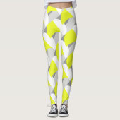 Gerichte Abstracte Leggings voor pasta Geel Geel K (Voorkant)