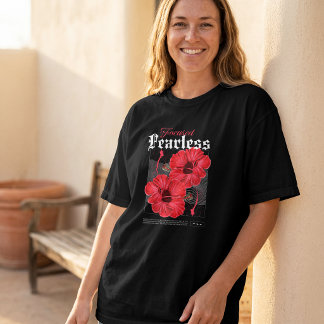 Gerichte Ambitie Bloemmotivatie T-shirt