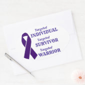 Gerichte bewustzijnsoverlevende krijger voor indiv ovale sticker (Envelop)