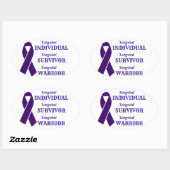 Gerichte bewustzijnsoverlevende krijger voor indiv ovale sticker (Vel)
