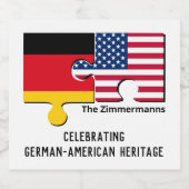 GERICHTE DUITSE AMERIKAANSE BIER ETIKET (Enkel label)