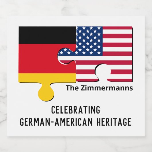 GERICHTE DUITSE AMERIKAANSE BIER ETIKET (Enkel label)