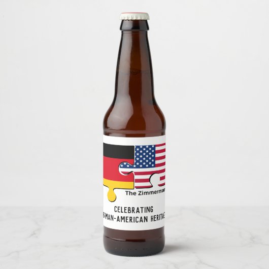 GERICHTE DUITSE AMERIKAANSE BIER ETIKET (Voorkant)