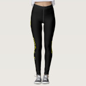 Gerichte geelblokken Abstracte art Leggings (Voorkant)