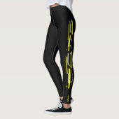 Gerichte geelblokken Abstracte art Leggings (Links)