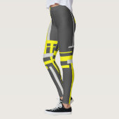 Gerichte geelblokken Abstracte art Leggings (Links)