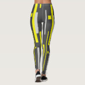 Gerichte geelblokken Abstracte art Leggings (Achterkant)