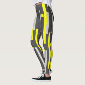 Gerichte geelblokken Abstracte art Leggings (Links)