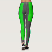 Gerichte groene Turquoise blokkeert Abstracte Legg Leggings (Achterkant)