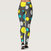 Gerichte groene Turquoise blokkeert Abstracte Legg Leggings (Achterkant)