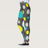 Gerichte groene Turquoise blokkeert Abstracte Legg Leggings (Links)