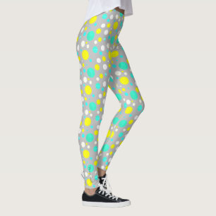 Gerichte groene Turquoise blokkeert Abstracte Legg Leggings