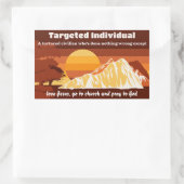 Gerichte individuele aangepaste tekstreactie rechthoekige sticker (Tas)