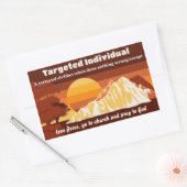 Gerichte individuele aangepaste tekstreactie rechthoekige sticker (Envelop)