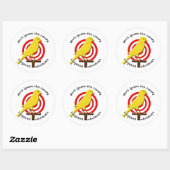Gerichte individuele bewustwording Canarische Stic Ronde Sticker (Vel)