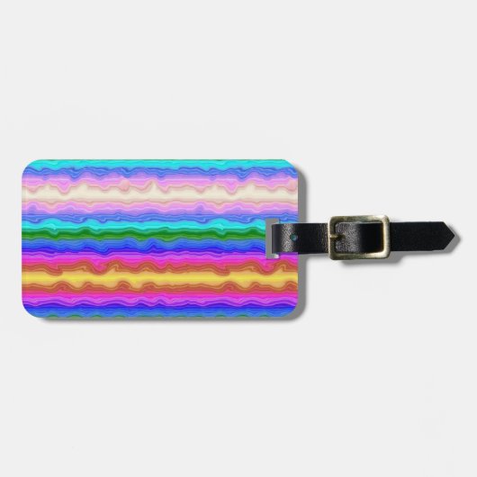 Gerichte kleurengolven bagagelabel (Voorkant horizontaal)