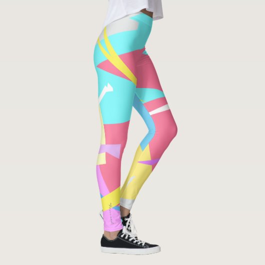 Gerichte kleurrijke blokken Abstracte Leggings (Rechts)