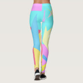 Gerichte kleurrijke blokken Abstracte Leggings (Achterkant)