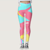 Gerichte kleurrijke blokken Abstracte Leggings (Voorkant)