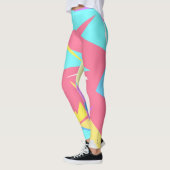 Gerichte kleurrijke blokken Abstracte Leggings (Links)