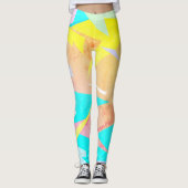 Gerichte kleurrijke blokken Abstracte Leggings (Voorkant)