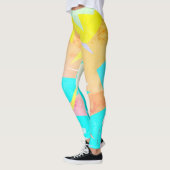 Gerichte kleurrijke blokken Abstracte Leggings (Links)