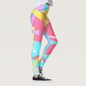 Gerichte kleurrijke blokken Abstracte Leggings (Rechts)