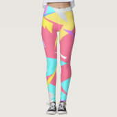 Gerichte kleurrijke blokken Abstracte Leggings (Voorkant)