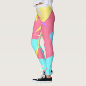 Gerichte kleurrijke blokken Abstracte Leggings (Links)