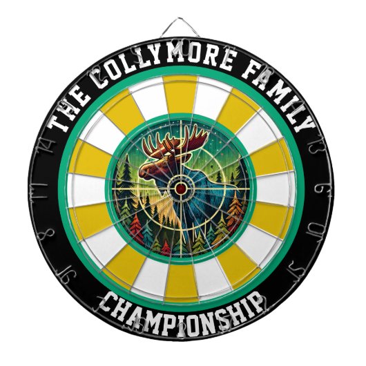 Gerichte Moose in Forest Design Dartbord (Voorkant)