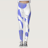 Gerichte Paarse Abstracte kunstwerken Leggings (Voorkant)