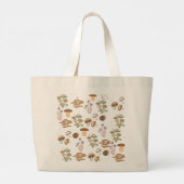 Gerichte paddenstoelen grote tote bag (Achterkant)