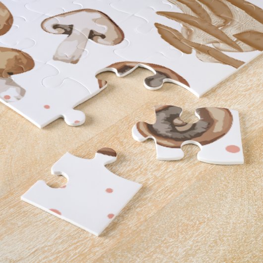Gerichte paddenstoelen legpuzzel (Zijkant)