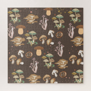 Gerichte paddenstoelen legpuzzel
