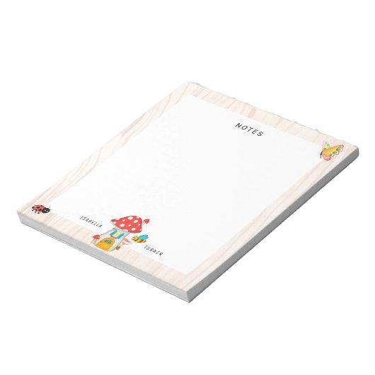 Gerichte paddenstoelen notitieblok (Linkerzijde)