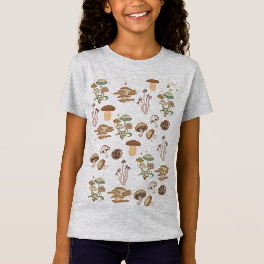 Gerichte paddenstoelen t-shirt (Voorkant)