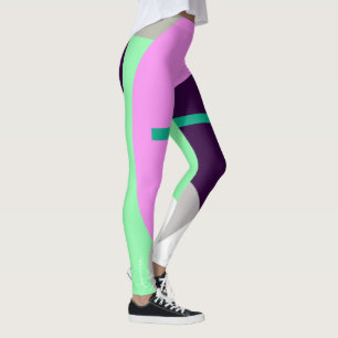 Gerichte pasta Turquoise Abstracte art Leggings