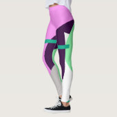 Gerichte pasta Turquoise Abstracte art Leggings (Links)